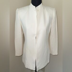 LINDA ALLARD ELLEN TRACY Elegant White Women's Jacket